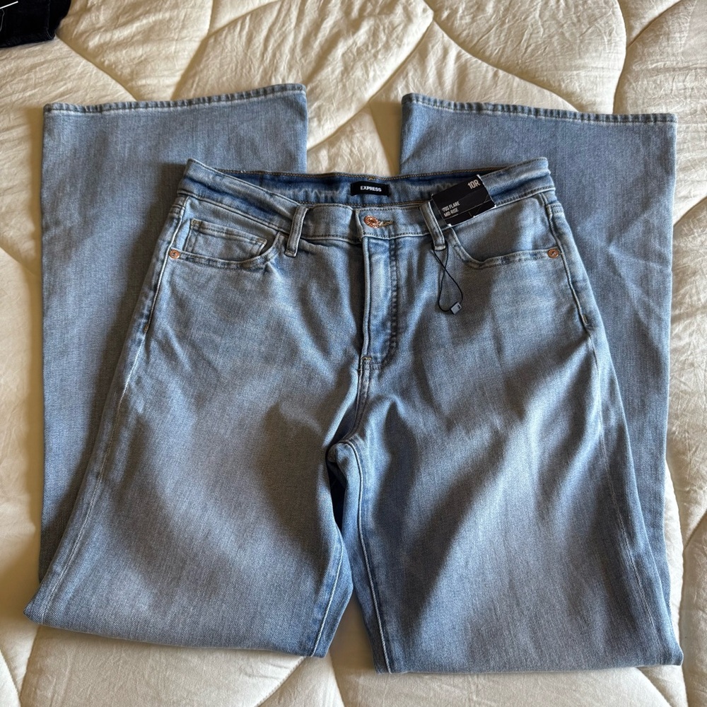 Express 70’s Flare mid rise NWT Light Blue Women's Jeans